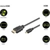 Mikro HDMI – HDMI 2.1 8K kabelis – 3 m – Goobay 74434