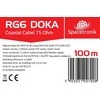 Kabelis RG6 Spacetronik DOKA 4K Trishield 100m bound