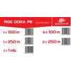 Kabelis RG6 Spacetronik DOKA PE 4K Trishield 1mb