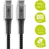 Goobay USB-C į USB-C su metalinėmis jungtimis, pilka, 0,5m