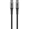 Goobay USB-C į USB-C su metalinėmis jungtimis, pilka, 0,5m
