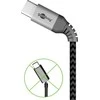Goobay USB-C į USB-A su metalinėmis jungtimis, pilka, 0,5m
