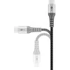 Goobay USB-C į USB-A su metalinėmis jungtimis, pilka, 0,5m