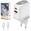 Ldnio USB įkroviklis 30 W LED skydelis USB-C laidas USB-C