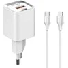 Ldnio Įkroviklis USB 30W PD QC3.0 kabelis USB-C USB-C