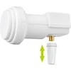 Wentronic „Goobay“ universalus vieno LNB, baltai pilkas - skaitmeninis SAT LNB (DVB-S2) 1 abonentui (4K / HDTV / 3D priėmimas) (67269)