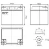 Npp Power Akumuliatorius LFP LiFePO4 12.8V 50Ah T14