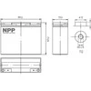 Npp Power Akumuliatorius LFP LiFePO4 12.8V 24Ah T12