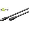 DC prailgintuvas 5.5/2.1mm - kaištis-lizdas - 3m - juodas - Goobay 71399