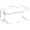 Reguliuojamas stalas Spacetronik XD SPE-X103WW 120 cm