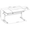 Reguliuojamas stalas Spacetronik XD SPE-X104WA 120x60, Mėlynas