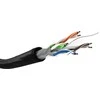 Goobay tinklo kabelis | CAT 6 U/UTP | AWG 23/1 | Kabelio ilgis: 100 m | Juodas
