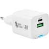 Spacetronik 2in1 USB-C USB PD greitasis įkroviklis 35W 3,6A baltas