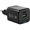 Spacetronik 2in1 USB-C USB PD greitasis įkroviklis 35W 3.6A juodas