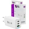 Spacetronik 3in1 USB-C USB PD greitasis įkroviklis 65W 5A baltas