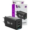 Spacetronik 3in1 USB-C USB PD greitasis įkroviklis 65W 5A juodas