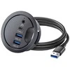 Spacetronik Stalinis šakotuvas 2x USB 3.0 + 1x USB-C + 1x AUX