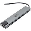 Spacetronik SPU-M22 USB-C 3.1 gen1 8 in 1 šakotuvas HDMI RJ45 PD 87W