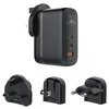 Spacetronik Įkroviklis GaN 65W 2x PD 2x USB-C USB QC EU JK JAV