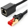 Spacetronik Kabelis LAN ilgintuvas CAT7 juoda 1m