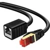 Spacetronik LAN kabelis CAT7 ilgintuvas, juodas, 10 m