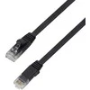 Spacetronik RJ45 CAT 6a U/UTP AWG32 plokščias juodas kabelis 2 m