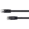 Spacetronik RJ45 CAT 6a U/UTP AWG32 plokščias juodas kabelis 2 m