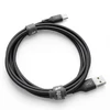 Spacetronik USB2.0 A-C LED kabelis 60W silikoninis, juodas, 1,5 m