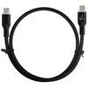 Spacetronik USB2.0 C tipo LED kabelis 60W silikoninis, juodas, 0,5 m