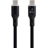 Spacetronik USB2.0 C tipo LED kabelis 60W silikoninis juodas 1m
