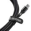 Spacetronik USB2.0 C tipo kabelis LED PD100W silikoninis, juodas, 2 m