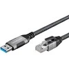 Spacetronik USB-A gigabito tinklo plokštė, 10 m adapterio kabelis