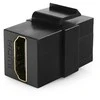 Spacetronik HDMI Keystone jungtis - HDMI Barrel 2.0 4K juoda