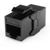 Spacetronik Keystone RJ45 CAT 6A gn/gn statinės jungtis, juoda