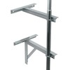 Spacetronik Sieninis laikiklis 45cm stiebui su atrama, rinkinyje 2 vnt.
