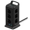 Spacetronik Bokštinis maitinimo lizdas 12xAC 2xUSB 1xUSB-C B