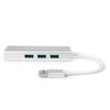 Spacetronik Daugiaportis USB į 3 USB + RJ45 SPU-M06 sidabrinis