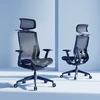 Ergonominė tinklinė biuro kėdė Spacetronik SPC-CLOUD-02, tamsiai mėlyna, 3D porankiai