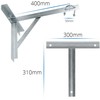 Spacetronik Sieninis laikiklis 45cm stiebui su atrama, rinkinyje 2 vnt.