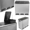 Spacetronik Šiukšliadėžė metalowy 3x18L sidabrinė 54L