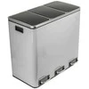 Spacetronik Šiukšliadėžė metalowy 3x18L sidabrinė 54L