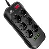 Spacetronik SR-204 maitinimo juostelė 6xAC + 4xUSB