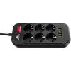 Spacetronik SR-204 maitinimo juostelė 6xAC + 4xUSB