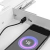 Spacetronik Stalčius po stalu su USB prievadais, baltas