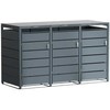 Spacetronik Šiukšliadėžių pastogė, 3 x 240 l, juoda SFFT0131_V1