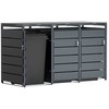 Spacetronik Šiukšliadėžių pastogė, 3 x 240 l, juoda SFFT0131_V1