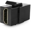 Spacetronik HDMI Keystone jungtis - HDMI Barrel 2.0 4K juoda
