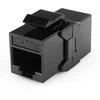 Spacetronik Keystone RJ45 CAT 6A gn/gn statinės jungtis, juoda