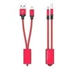 USB-A + Lightning laidas su LDNIO LC98 raktų pakabuku