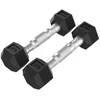 None Hanteliai TUNTURI Platinum Hex Rubber Dumbbell, 1-50kg (Svoris: 2 x 1kg)